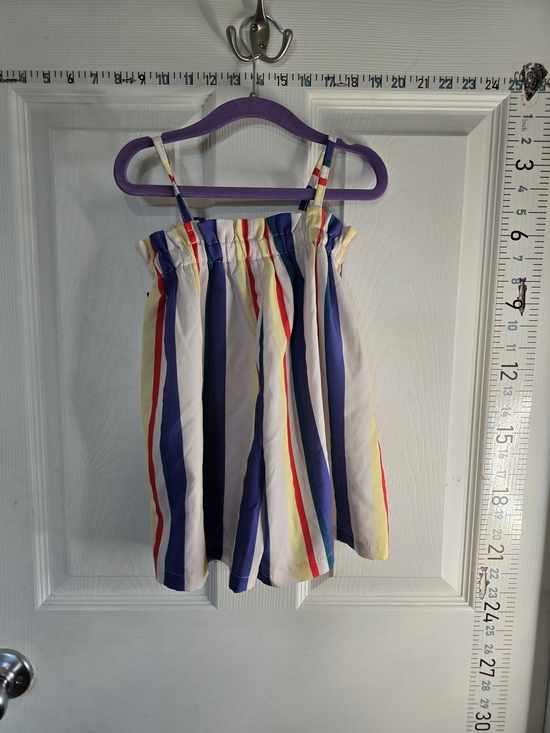 Kids Multicolor Striped Cotton Shorts - Lightweight Summer Bottoms - Picture 2 of 3